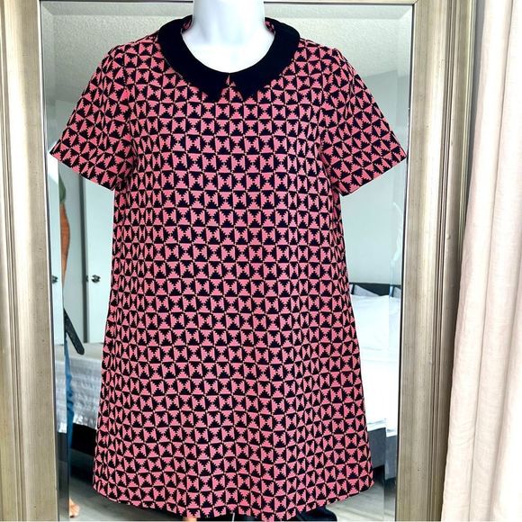 HOTWIND A-Line Mini Pattern Pink Black Dress Size M. - Picture 1 of 7